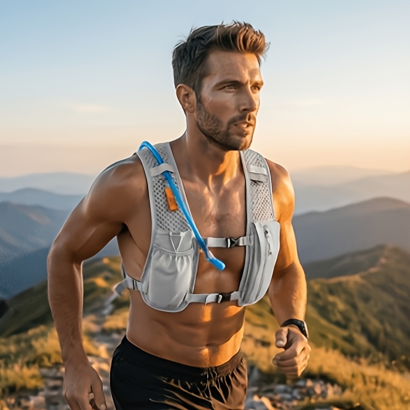 Cycling Gear Backpack - Effenkleurige, ademende, lichtgewicht hardloopvest-rugzak met meerdere