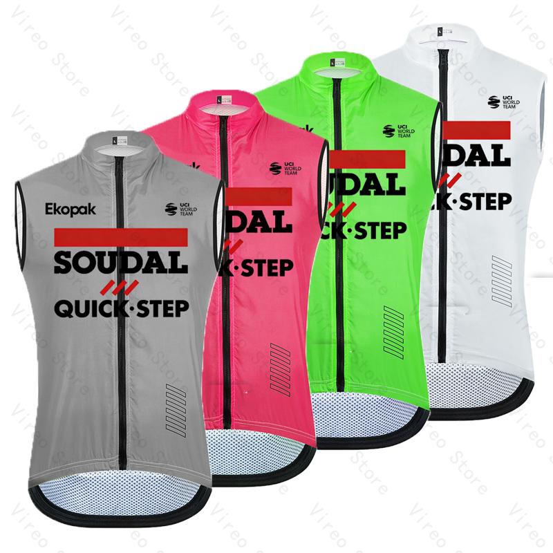 Reflective Cycling Vest - Soudal Quick-Step Herenfietsvest Zomer Winddicht Sport
