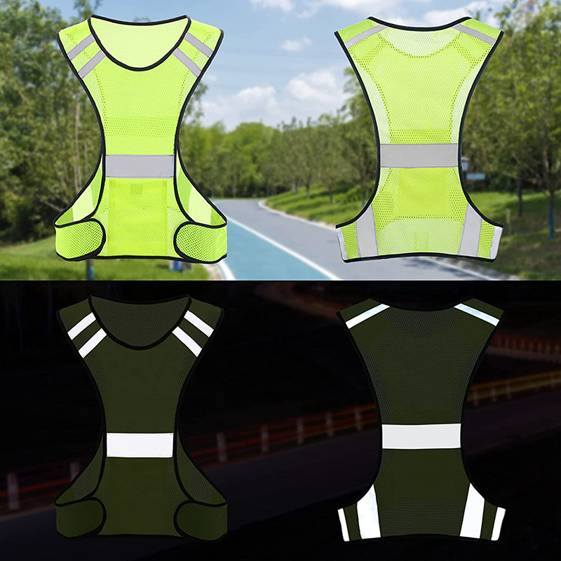 Reflective Cycling Vest - Zichtbaarheidsvest van fluorescerend mesh met reflecterende