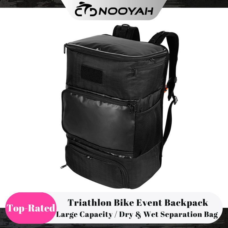 Cycling Gear Backpack - NOOYAH Triatlonfietstas Fietsevenement Grote Capaciteit Fietsrugzak