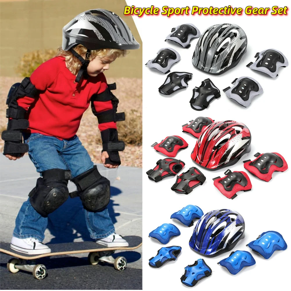Cycling Protective Gear Kids - 7 Stuks Fiets Sport Beschermende Uitrusting