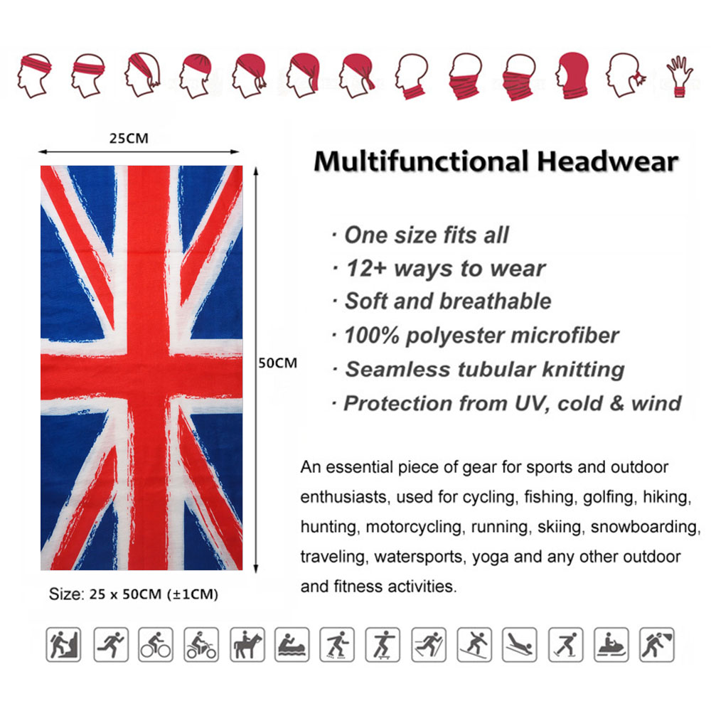 UK Union Vlag Neck Tube Bandan - Mens Cycling Gear Uk recensie en prijs